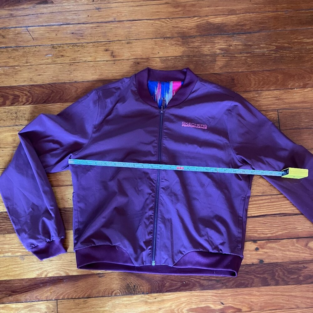 Skechers Performance Reversible Bomber Jacket - XS Purple / Print - Picture 10 of 11